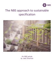 The NBS approach to sustainable specification