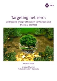 Targeting net zero: addressing energy efficiency, ventilation and thermal comfort