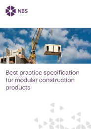 Best practice specification for modular construction products