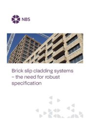 Brick slip cladding systems – the need for robust specification