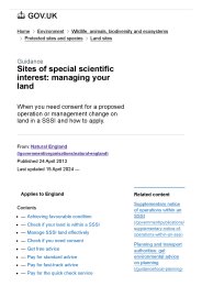 Sites of special scientific interest: managing your land