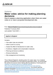 Water voles: advice for making planning decisions