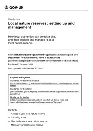 Local nature reserves: setting up and management