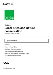 Local sites and nature conservation