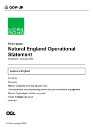 Natural England operational statement
