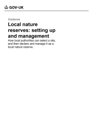 Local nature reserves: setting up and management