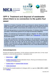 Treatment and disposal of wastewater where there is no connection to the public foul sewer