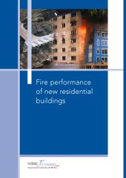 Fire performance of new residential buildings