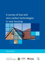 Survey of low and zero carbon technologies in new housing