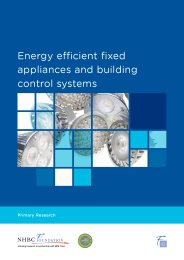 Energy efficient fixed appliances and building control systems
