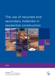 Use of recycled and secondary materials in residential construction