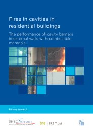 Fires in cavities in residential buildings - the performance of cavity barriers in external walls with combustible materials