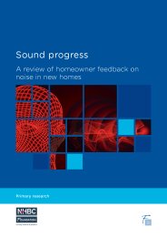 Sound progress - a review of homeowner feedback on noise in new homes