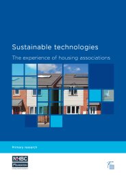 Sustainable technologies - the experience of housing associations