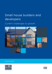 Small house builders and developers. Current challenges to growth