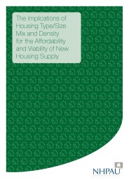 Implications of housing type/size mix and density for the affordability and viability of new housing supply