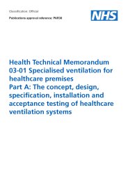 Specialised ventilation for healthcare premises - the concept, design, specification, installation and acceptance testing of healthcare ventilation systems