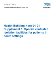 Special ventilated isolation facilities for patients in acute settings