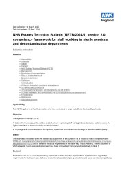 Competency framework for staff working in sterile services and decontamination departments. Version 2.0