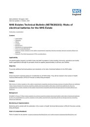 Risks of electrical batteries for the NHS Estate