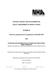 Particular requirements for the application of ISO 9001:2015 for stocking and distribution activities for structural steel products. (Applies to Manufacturers, Importers and Distributors of mechanical fasteners). July 2016 Issue 1 [9001:2015]