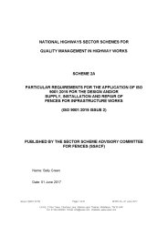 Particular requirements for the application of ISO 9001:2015 for the design and/or supply, installation and repair of fences for infrastructure works. (ISO 9001:2015 Issue 2) Issue 2 June 2017