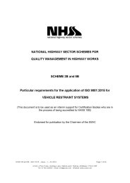 Particular requirements for the application of ISO 9001:2015 for vehicle restraint systems. NHSS 2B and 5B - 9001:2015 - Issue 1 - 02-2018