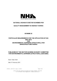 Particular requirements for the application of ISO 9001:2015 for environmental barriers (structural) for infrastructure works (ISO 9001:2015 version 2). NHSS 2C - 9001:2015 - Issue 3 - 02-2018