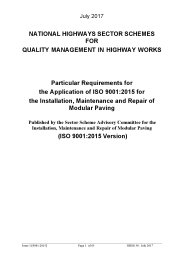 Particular requirements for the application of ISO 9001:2015 for the installation, maintenance and repair of modular paving. Issue 1 [9001:2015] - July 2017