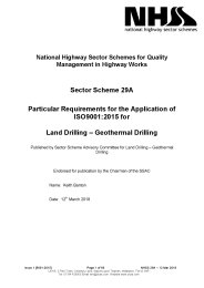 Particular requirements for the application of ISO9001:2015 for land drilling - geothermal drilling. March 2018 Issue UKAS 1