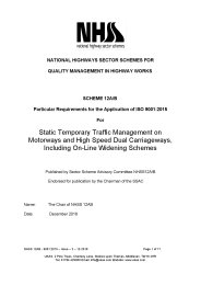 Particular requirements for the application of ISO 9001:2015 for static temporary traffic management on motorways and high speed dual carriageways, including on-line widening schemes. December 2018 Issue UKAS 3