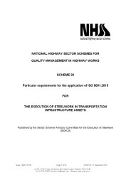 Particular requirements for the application of ISO 9001:2015 for the execution of steelwork in transportation infrastructure assets. December 2019 Issue 3