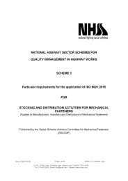 Particular requirements for the application of ISO 9001:2015 for stocking and distribution activities for mechanical fasteners. (Applies to Manufacturers, Importers and Distributors of mechanical fasteners). 31 January 2020 Issue 2 [9001:2015]