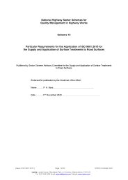 Particular requirements for the application of ISO 9001:2015 for the supply and application of surface treatments to road surfaces. Issue 4 ISO 9001:2015. November 2020