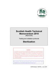 Testing and validation protocols. Sterilization