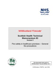 NHS Scotland Firecode: Fire safety in healthcare premises – General fire precautions