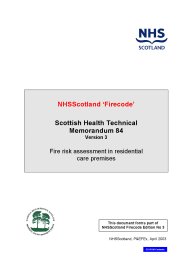 NHS Scotland Firecode: Fire risk assessment in residential care premises