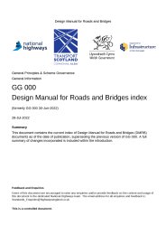 Design manual for roads and bridges index (formerly GG 000 30-May-2022). 28-Jul-2022
