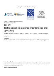 Traffic signalling systems (maintenance and operation) (formerly TA 12/07, TA 16/07, TA 56/87, TA 82/99, TA 84/06, TD 07/07, TD 24/97, TD 35/06). Version 0.1.0