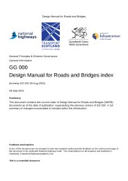 Design manual for roads and bridges index (formerly GG 000 30-Aug-2022). 29-Sep-2022