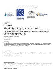 Design of lay-bys, maintenance hardstandings, rest areas, service areas and observation platforms (formerly TD 69/07, TA 66/95) Version 1.1.0
