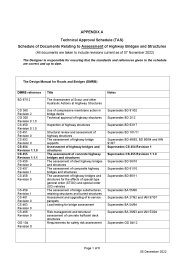 Appendix A. Technical Approval Schedule (TAS). Schedule of documents relating to assessment of highway bridges and structures. (All documents are taken to include revisions current as of 07 November 2022)