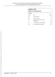 Specification for highway works (Amendment October 2022). Series 200 Site clearance