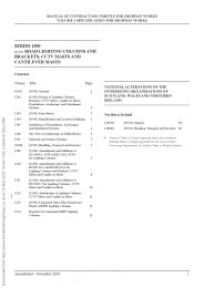 Specification for highway works (Amendment October 2022). Series 1300 Road lighting columns and brackets, CCTV masts and cantilever masts