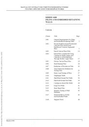 Specification for highway works (Amendment October 2022). Series 1600 Piling and embedded retaining walls