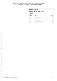 Specification for highway works (Amendment October 2022). Series 2100 Bridge bearings