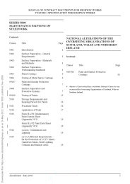 Specification for highway works (Amendment October 2022). Series 5000 Maintenance painting of steelwork