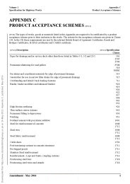 Specification for highway works (Amendment October 2022). Appendix C Product acceptance schemes