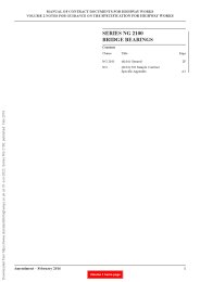 Notes for guidance on the specification for highway works (Amendment October 2022). Series NG 2100 Bridge bearings