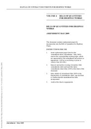 Bills of quantities for highway works (Amendment May 2009). (March 1998 edition, incorporating amendments up to and including May 2009). Section 1: Method of measurement for highway works